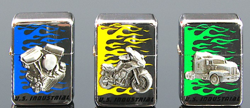 Zapalniczka Benzynowa Gentelo z Motywem Motocyklowym métalowa na Arena.pl