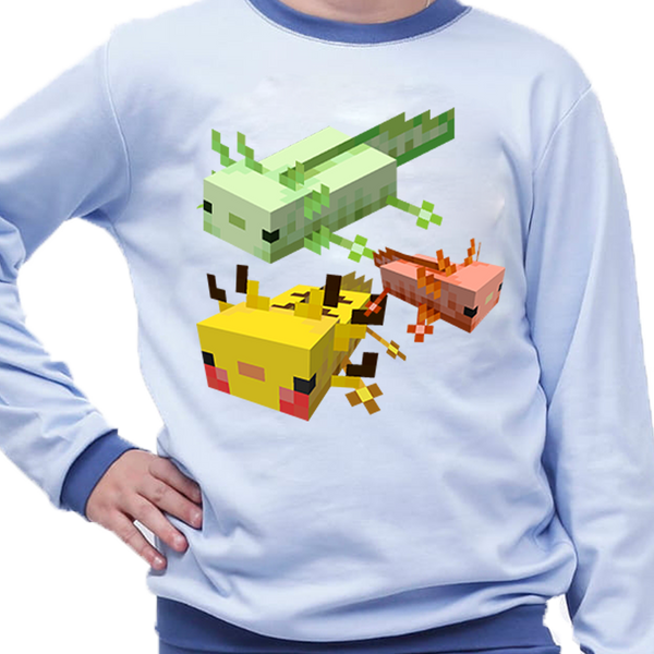 Piżama dziecięca Axolotl - Minecraft zdjęcie 1