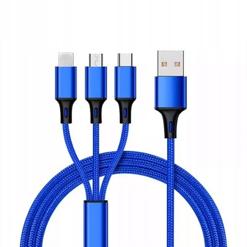 KABEL ŁADOWARKA 3w1 MICRO TYP-C do IPHONE USB-C 5A na Arena.pl