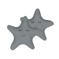 Zestaw 2 poduszek dla dzieci gwiazda 40 x 40 cm szara BHOPAL
