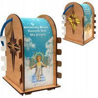 Lampion Drewniany na Roraty Adwentowy z Oświetleniem LED - Dzieciątko Jezus