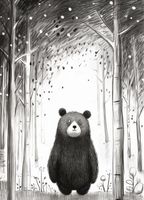 Plakat 13x18cm Ciekawski Miś