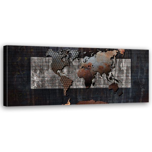 Obraz na płótnie, Mapa świata retro 120x40 zdjęcie 4