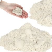 Piasek Kinetyczny Magiczny Dynamiczny Piaskolina w Woreczku 1kg Biały