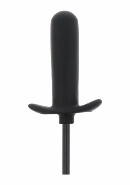 extreme inflatable smooth plug starter silikonowy, pompowany, czarny zdjęcie 4