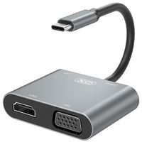 XO ADAPTER PRZEJŚCIÓWKA HUB 4w1 HDMI USB-C PD VGA