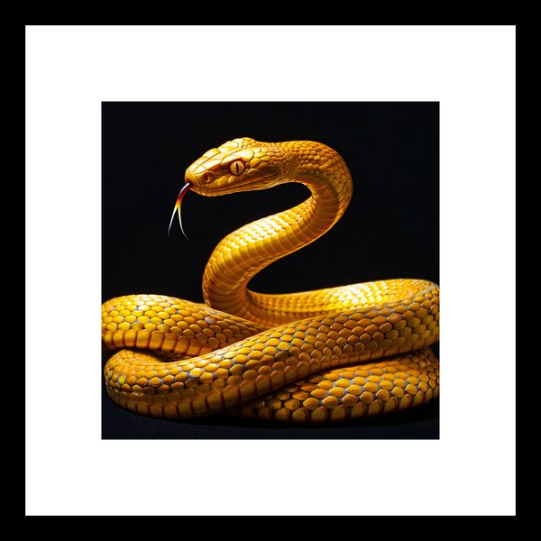 Plakat 20x20cm Złoty Wąż zdjęcie 3