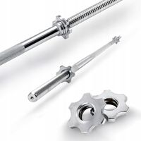 Gryf prosty 220cm śrubowany 30mm gwintowany stalowy sztanga do ćwiczeń