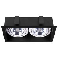 Wpust LAMPA sufitowa MOD 9416 Nowodvorski podtynkowa OPRAWA prostokątna do zabudowy czarna