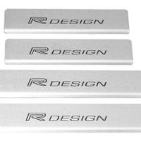 Listwa progowa VOLVO XC40  R DESIGN Stal nierdzewna 304 mat z czarnymi lite