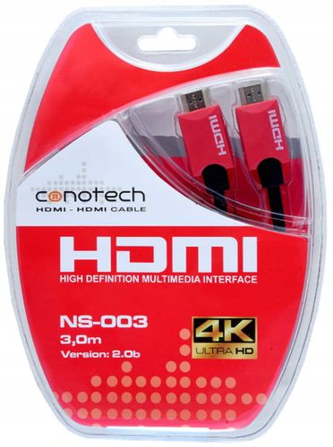 Kabel HDMI 2.0 Conotech NS-003B 3 m czarny na Arena.pl