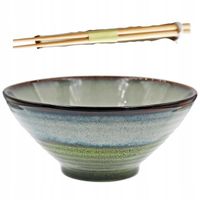Miska Talerz RAMEN z pałeczkami Ceramiczna Ombres1 L