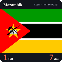 Karta eSIM Internet Mozambik 1 GB na 7 dni - bez rejestracji