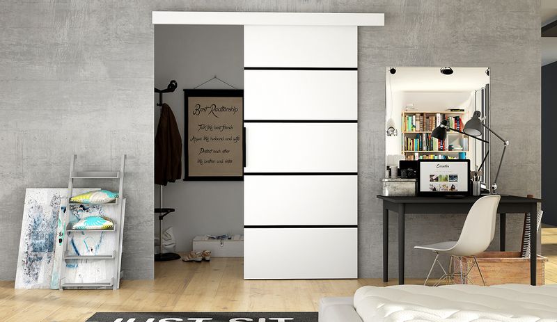 DRZWI przesuwne naścienne RIO VI 70 MOCNE loft zdjęcie 1