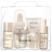 Zestaw kosmetyków Mini tonik 25ml pianka 30ml krem 20ml serum 13ml Heveblue