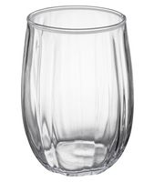 Szklanka wysoka beczułkowata prążkowana 370 ml do soku wody drinków wz. 2