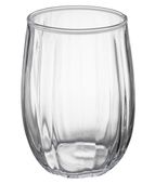 Szklanka wysoka beczułkowata prążkowana 370 ml do soku wody drinków wz. 2