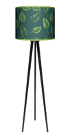 Lampa podłogowa - stojąca drewniana trójnóg duża -  zielona - Aloha