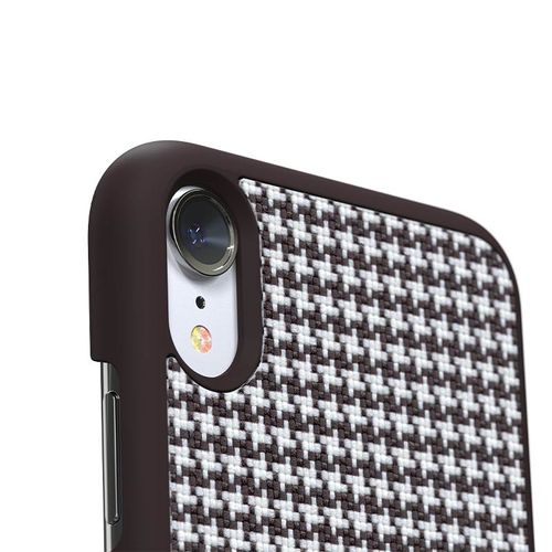 Materiałowe etui do iPhone XR (Dark Brown Pattern 2) na Arena.pl