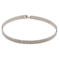 Bransoletka sztywna - srebro młotkowane 18 cm