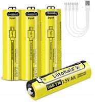 Akumulator ogniwo Liitokala USB T36 USB-C 1.5V AA 2400mAh 3600mWh 4 sztuki