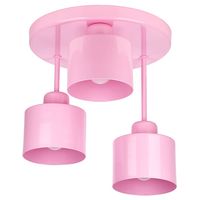 WULKAN 3 Lampa sufitowa - Dziecięca, metalowa, różowa 3xE27