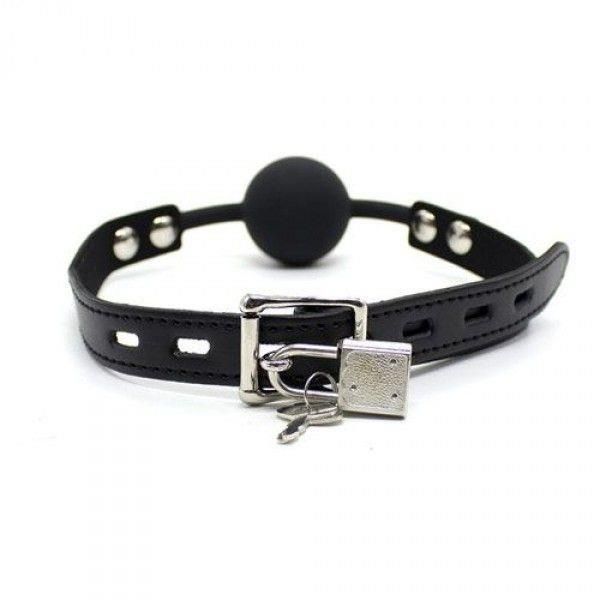 Knebel-Ball Gag + Block (Nero) zdjęcie 2