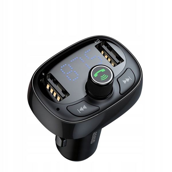 BASEUS TRANSMITER FM BLUETOOTH ŁADOWARKA SAMOCHODOWA MP3 2x USB SD/ TF 3.4A zdjęcie 4