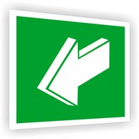 Tabliczka ewakuacyjna z nadrukiem 10x10 cm Ciągnąć aby otworzyć