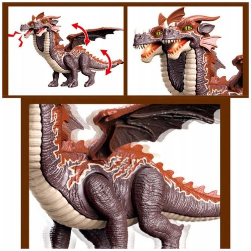 Dinozaur Dwugłowy Interaktywny Pterodaktyl Ruchome Skrzydła Nogi Ogon na Arena.pl