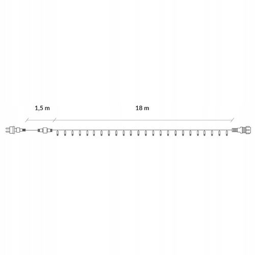 LAMPKI CHOINKOWE 300LED 20m zewnętrzne GRUBE stałe światło ZIMNE BIAŁE na Arena.pl