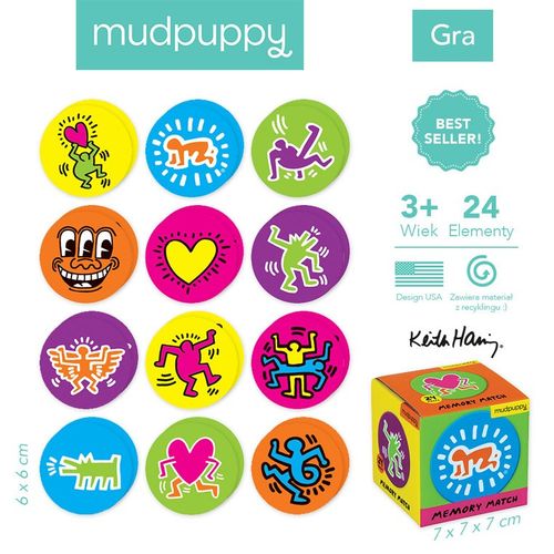 Mudpuppy Gra Mini Memory Keith Haring Rozmiar - uniw na Arena.pl