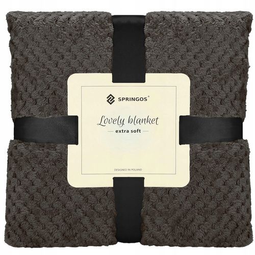 GRUBY KOC CIEPŁY NARZUTA DWUSTRONNA NA ŁÓŻKO KANAPĘ 220x200 cm PLED MIĘKKI na Arena.pl