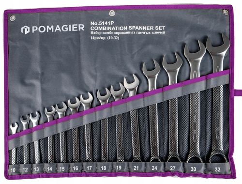 ZESTAW KLUCZY PŁASKO-OCZKOWYCH 14 ELEMENTÓW 10-32 MM NA PŁACHCIE na Arena.pl