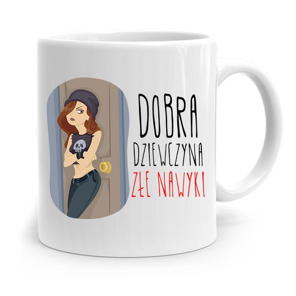 Kubek Prezent Śmieszny Zabawny Dobra Dziewczyna Z Nadrukiem Ze Zdjęciem zdjęcie 1
