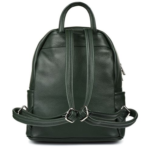 Skórzany plecak A4 duży pojemny do szkoły Włoski kremowy P16 na Arena.pl