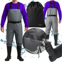 Wodery Wędkarskie Spodniobuty na Ryby Gumowe Spodnie Grube Długie