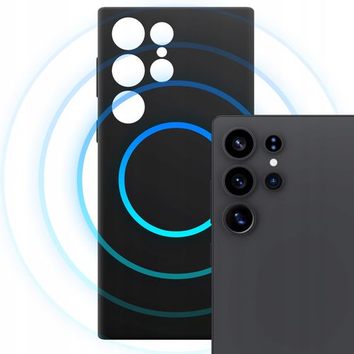 Czarne etui z MagSafe na tył Samsung Galaxy S23 Ultra 3mk HARDY MagSilicone na Arena.pl