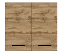 Szafka łazienkowa 80 x 60 cm / szara / dąb wotan / wisząca / do łazienki