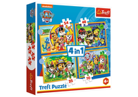 ND24_24676 Puzzle 4w1 Wakacyjny Psi Patrol Trefl