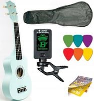 UKULELE SOPRANOWE +TUNER+TABELA+POKROWIEC NIEBIESKIE