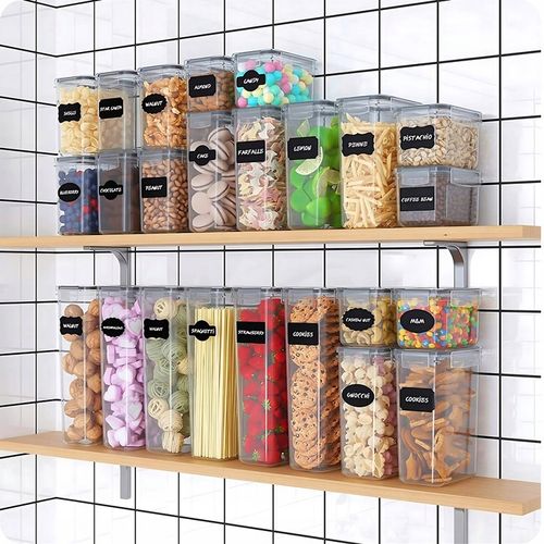 POJEMNIK SŁOIK PLASTIKOWY NA MAKARON KASZE PUDEŁKA NA ŻYWNOŚĆ 14szt na Arena.pl