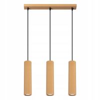 Lampa wisząca potrójna złota karbowane tuby 30 cm nad stół wyspę bar Sollux