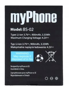 Oryginalna Bateria Myphone Halo2 1075 Bs-02 900Mah