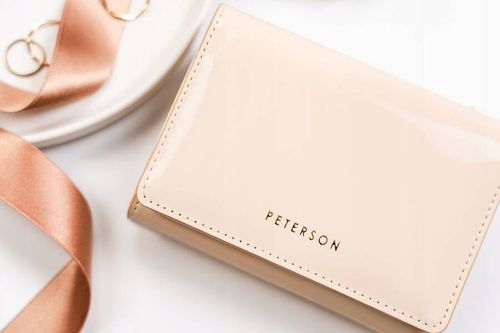 portfel damski ze skóry ekologicznej na zatrzask i suwak - peterson na Arena.pl