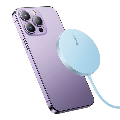 Simple Mini3 ładowarka magnetyczna indukcyjna MagSafe Qi 15W - niebieska na Arena.pl