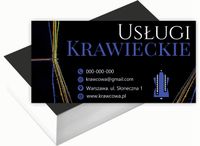Wizytówki firmowe 200 szt RÓŻNE WZORY do wyboru USŁUGI KRAWIECKIE