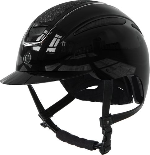 Kask jeździecki Elite, lakierowany czarny, 59-61 cm, Covalliero na Arena.pl
