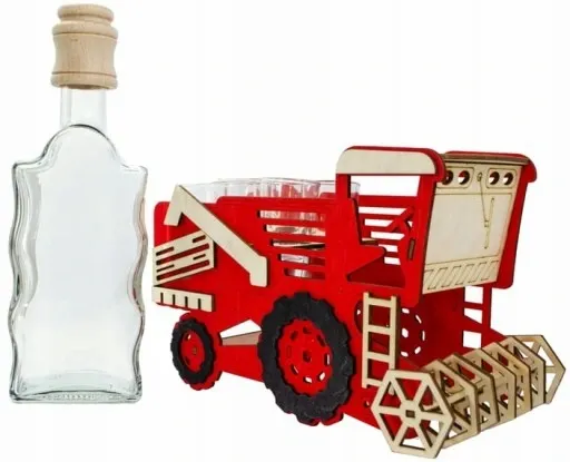 PREZENT NA URODZINY DLA ROLNIKA KARAFKA KOMBAJN Z KIELISZKAMI DLA FARMERA zdjęcie 2