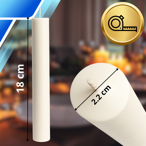 świece stołowe 48 szt. | klasyczne świece białe do świecznika na Arena.pl